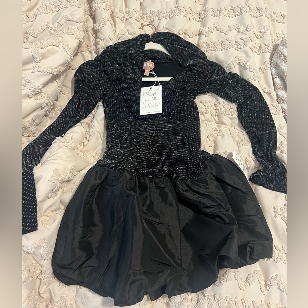 Show Me Your MuMu Black Sparkle Mini Dress